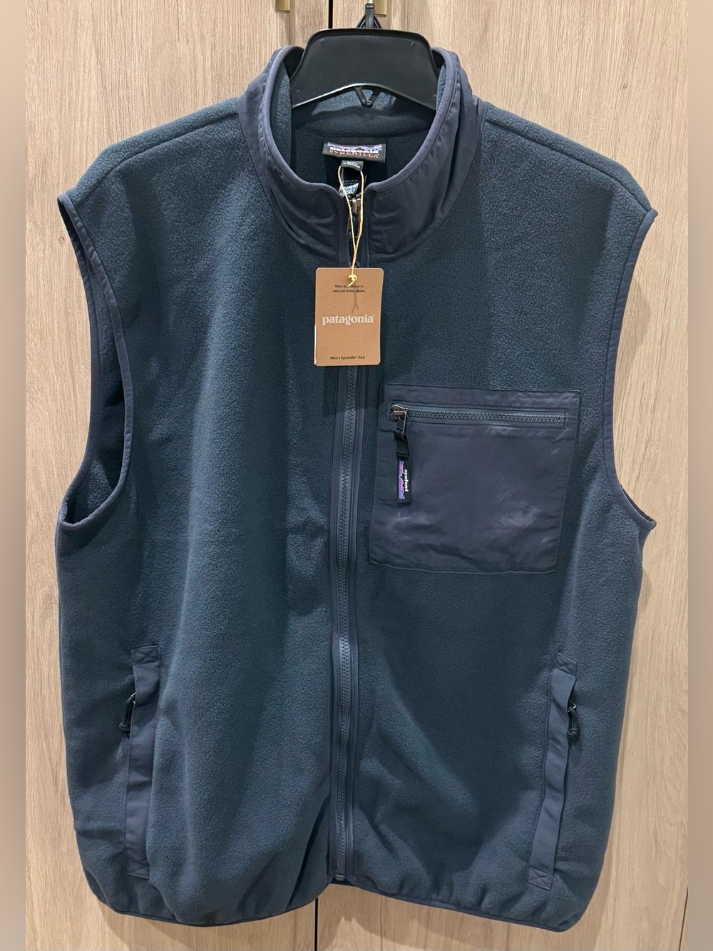 NWTs Patagonia Men’s Synchilla Vest. Smolder Blue. XL